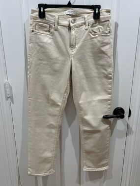 Banana Republic Women’s Cream Mid-Rise Slim Jeans